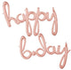 Script Balloon - Happy B-Day  - Rose Gold - Anagram