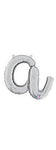 Script Letter A - Silver - Betallic