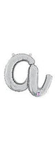 Script Letter A - Silver - Betallic