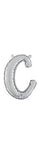 Script Letter C - Silver - Betallic