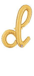 Script Letter D - Gold - Betallic