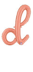 Script Letter D - Rose Gold - Betallic