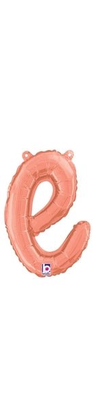 Script Letter E - Rose Gold - Betallic