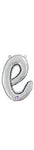 Script Letter E - Silver - Betallic