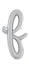 Script Letter F - Silver - Betallic