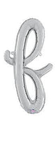 Script Letter F - Silver - Betallic