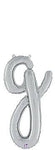 Script Letter G - Silver - Betallic