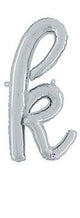 Script Letter K - Silver - Betallic