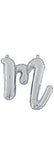 Script Letter M - Silver - Betallic