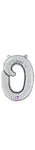Script Letter O - Silver - Betallic