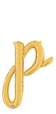 Script Letter P - Gold - Betallic