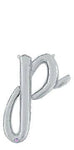Script Letter P - Silver - Betallic