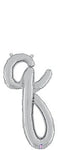 Script Letter Q - Silver - Betallic