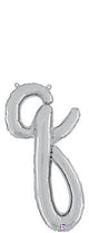 Script Letter Q - Silver - Betallic