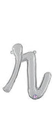 Script Letter R - Silver - Betallic
