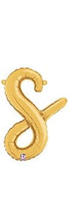 Script Letter S - Gold - Betallic