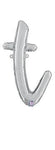 Script Letter T - Silver - Betallic