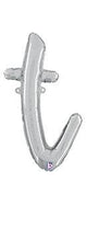 Script Letter T - Silver - Betallic