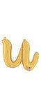 Script Letter U - Gold - Betallic