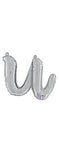 Script Letter U - Silver - Betallic