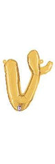 Script Letter V - Gold - Betallic