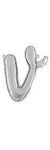 Script Letter V - Silver - Betallic