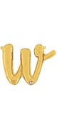 Script Letter W - Gold - Betallic