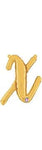 Script Letter X - Gold - Betallic