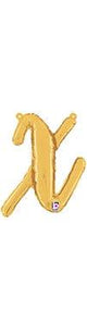 Script Letter X - Gold - Betallic
