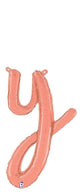 Script Letter Y - Rose Gold - Betallic
