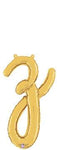 Script Letter Z - Gold - Betallic