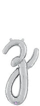 Script Letter Z - Silver - Betallic