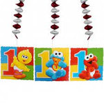 Dangling Decorations - Sesame Street 1st Birthday (3ct) - Amscan