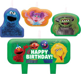 Sesame Street Birthday Candles (4ct) - Amscan