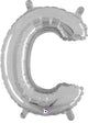 Silver Letter C 14″ Balloon