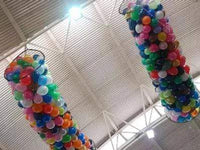 Silver Rainbow Balloon Accessories Balloon Drop Net Kit 22.5' x 4.5'