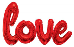 silver Silver Love Script Assortment Balloon 36″ Foil Balloon by Convergram from Instaballoons