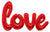 silver Silver Love Script Assortment Balloon 36″ Foil Balloon by Convergram from Instaballoons