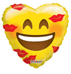 Smiley With Kisses Balloon 18″ Foil Balloon by Convergram from Instaballoons