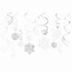 Snowflake Foil Swirl Decoration Kit 18