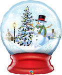 Snowman Snow Globe 36″ Foil Balloon by Qualatex from Instaballoons