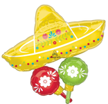 Sombrero Maracas Viva La Party 32″ Foil Balloon by Anagram from Instaballoons