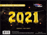 2021 16″ Gold Balloon Banner Kit