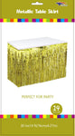 SoNice Gold Gold Metallic Table Skirt