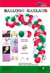 Red, White & Green Balloon Garland