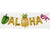 SoNice Mylar & Foil 🌴AL🍍HA🦩ALOHA 16″ Balloon Banner