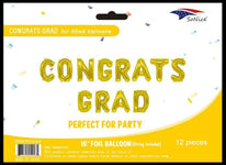 SoNice Mylar & Foil CONGRATS GRAD Graduation Balloon Banner Kit 16″ Balloon