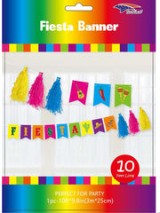 SoNice Party Supplies FIESTA 10 Foot Banner with Tassels