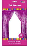 SoNice Party Supplies Fuchsia 3’X8′ Metallic Fringe Curtain