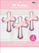 Light pink Honeycomb Cross “Mi Bautizo/My Baptism" Set